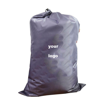 custom print logo portable hotel wash nylon laundry bag fold big drawstring laundry bags